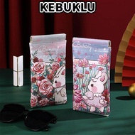 KEBUKLU Glasses Box, Storege  PU Leather Glasses Bag, Cute Rabbit Cartoon Printed Sunglasses