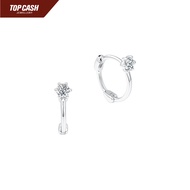 Top Cash Jewellery 10k Lab Grown Diamond Loop Earrings