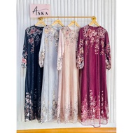 ASKA.ID - BIYA DRESS TILLE RAINDROP FLOWER MOTIF