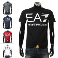 Men Women Same Style Loose Street Wear EA7 Letter Print Large Size Short-Sleeved T-Shirt 0454
