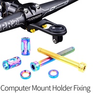 Risk M5x40mm Titanium Bike Computer Holder Fixed Bolt MTB Road Bicycle Speedometer/Camera Mount Holder Extended Fixing Screw set