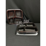 4 Compartment Lunch Box (50pcs±) TF-SQ4C / Disposable PP Lunch Box / Kotak Nasi