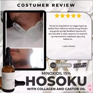 Hosoku Minoxidil 15% Hair Growth Serum With Collagen And Castor Oil