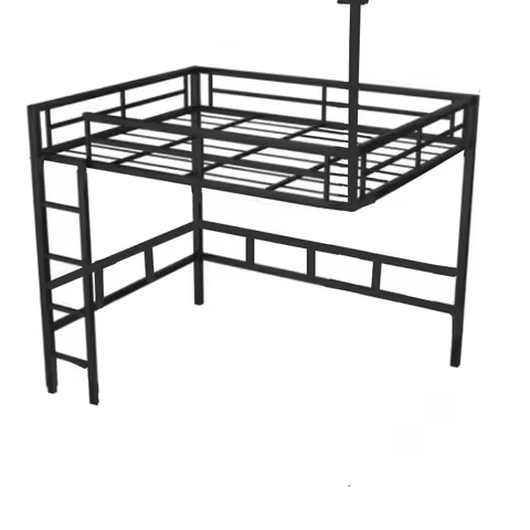 Upper bunk suspended loft elevated duplex loft bed on the under the table household iron hammock und