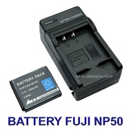 FNP-50 \ NP-50 \ FNP50 \ NP50 แบตเตอรี่ \ แท่นชาร์จ \ แบตเตอรี่พร้อมแท่นชาร์จกล้องฟูจิ Battery \ Cha