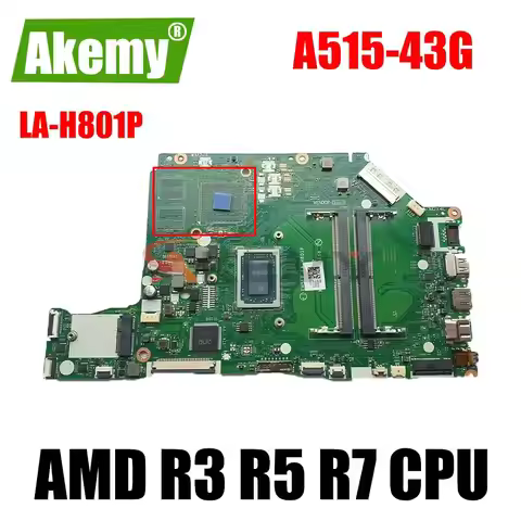 For Acer Aspire A315-42 A515-43 A315-42G A515-43G Motherboard LA-H801P with YM3000 R3 R5 R7 CPU UMA 