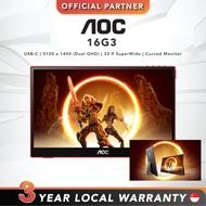 AOC 16G3 |  15.6” FHD | IPS | 144Hz | 4 ms GtG | FreeSync | Gaming Portable Monitor