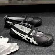 Original tiger shoes in stock MEXICO 66 TGRS black and white womens ballet style fashionable comfort