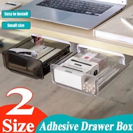 Under Table Desk Drawer Stationary Box Self-adhesive Under-drawer Storage Box Laci Bawah Meja