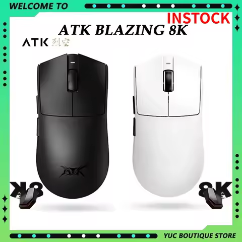 ATK Blazing Sky X1 8K Mouse Wireless Low Latency FPS Three Mode Game Mouse Lightweight E-sports Cust