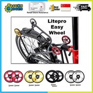 🔥SG SELLER🔥Litepro Easy Wheel CNC Aluminum Alloy Easy Wheels for Folding Bikes Lightweight Portable Bike