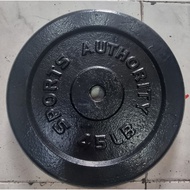 Sports Authority Plate 45lbs (pounds) Standard Size Per Piece
