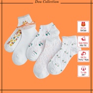 [Nowship2h] Cute Japanese Style Lace Short Cotton Women's Socks in Many Colors - Code TV025