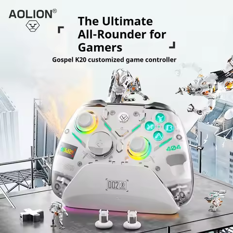 Aolion K20 Wireless Bluetooth Game Controller Gamepad With Hall Rocker Magnetic Replacement Shell Fo