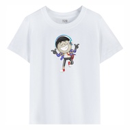 Kids AumSum Music Cartoon Print Short Sleeve T-shirt Boys Girls 100% Cotton Casual Crew Neck Tee Top