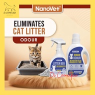 Nanovet® Litter Box Deodorizer Spray (500ml)/Cat Litter Odour Additive (1kg) / Pewangi Pasir Kucing 