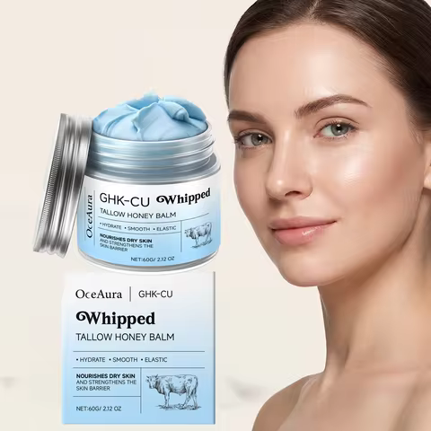 Copper Peptides Beef Tallow Honey Moisturizer Cream Brightening Rejuvenation Skin Non-Greasy Deep Hy