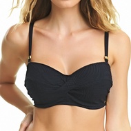 Fantasie Ottawa Twist Underwire Bandeau Bikini Top 38DD, Black