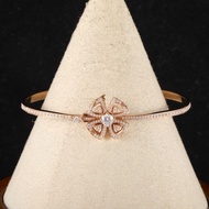 BVLGARI(寶格麗)  18K玫瑰金 鑽石 玫瑰金 詠綻系列 滿鑽 手鐲 18K