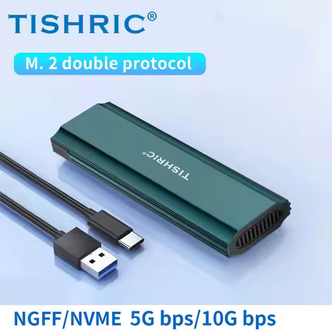 TISHRIC 10Gbps 5Gbps SSD M2 NGFF/NVME/NGFF+NVME Enclosure NGFF/NVME/NGFF+NVME USB To Type C External