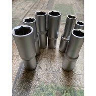 Set of 7 tube tips 7,7cm long - 1/2 CR-V Steel