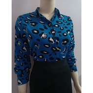 A4232 high-quality sweat absorbent non-wrinkle silk female shirt with Leopard pattern full size 40-9