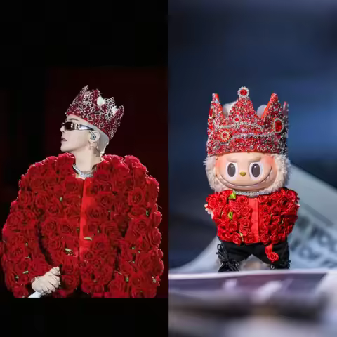 15cm 17cm Gd Concert Same Style Red Rose For Labubu Bjd Cloth Suit Fashion Delicate Idol Kpop Birthd