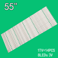 14PCS=1TV 550mm 8LED 3V For Haier 55" LCD TV LED55D8C-01 LED55D8D-01 (C) 30355008241 30355008421 303