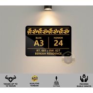 Minimalist AESTHETIC Acrylic House Number CUSTOMbebas THEMA B016