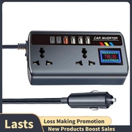 Car Inverter Converter 12V/24V to 220V Car Inverter Converter Fast Charging Ports Portable Automotiv