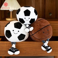 MYRIADE Basketball Soccer Doll With Feet Plush Doll Toys Card Love Plush Pillow Fun Shape Plush Doll