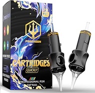 POSEIDON Professional Tattoo Needle Cartridges - Pack of 20 7RS Round Shader (No. 12), Stainless Ste