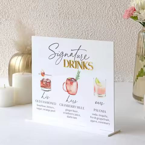 Wedding Signature Drink Sign Wedding Bar Menu Bar Sign Wedding Signature Cocktail Sign Wedding Drink