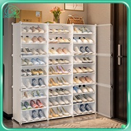 Shoes Cabinet Shoe Rack With Door Shoe Organizers In/Outdoor Stackable Storage Shoe Box Rak Kasut Bertutup Almari Kasut 鞋架/鞋柜