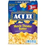 Bắp nổ lò vi sóng ACT II - Movie theater butter 3 gói 78g/ hộp 234g - Popcorn
