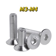 [XNY] A2-70 Countersunk Head Hexagon Socket Screw 304 Stainless Steel Extended Flat Head Hexagon Scr
