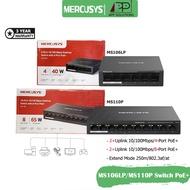 Mercusys Switch(สวิตซ์ฮับ)10/100 6Port/10Port PoE+/2Uplink รุ่น MS106LP และ MS110P(ประกัน3ปี)-APP So