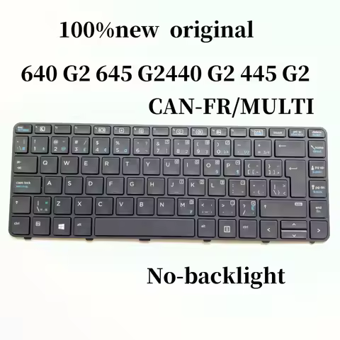 100%New Original CAN-FR For HP 440 G2 445 G2 640 G2 645 G2 laptop keyboard No-backlight 822340-DB2 8