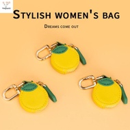 [pes] Fruit Bag Cute Wallet Fashion Keychain Coin Purse Lemon Accessories Leather Bag Pendant Pouch 