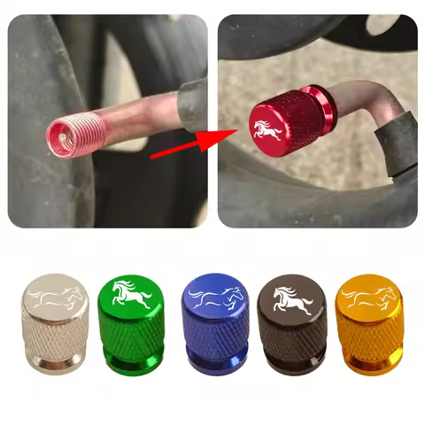 American Quarter Arabian Horse Thoroughbred logo Valve Cap Fit Motorcycle Bicycle Electric scooter C