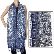 Shawl Syal batik Scraf Batik Selendang Batik Pashmina Batik Biru