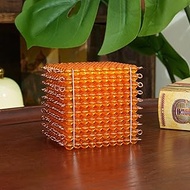 Montessori Golden Bead Thousand Cube – Transparent Acrylic Decimal System Cube, Solid Copper Wire, P