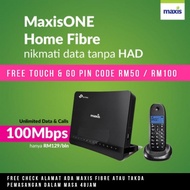 【100Mbps】MAXIS Home Fiber (1 Bulan FREE) Unlimited Data with Free modem &amp; Router