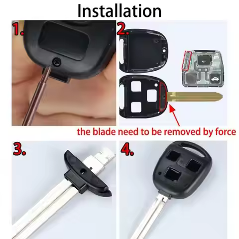 Replacement Remote Car Key Shell Case for Toyota for pixis Truck for rush for estima Land Cruiser fo