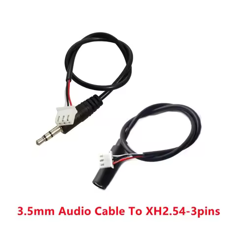1Pc 30cm Jack 3.5mm AUX Audio Cable To XH2.54 3p Terminal Male To Male Female 3 Core Stereo Audio Ca