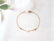 藝術家 ‧ 珍珠 捷克珠 水晶 細手鍊 (綠)