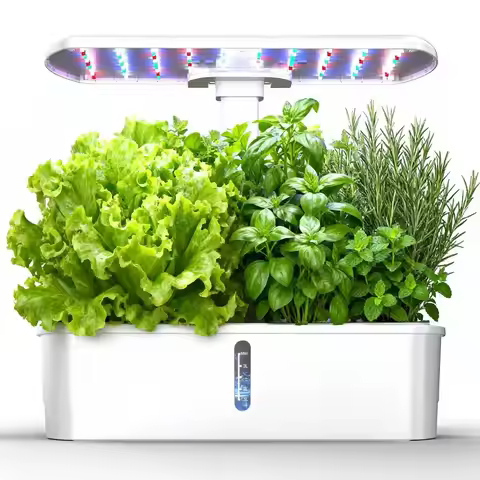 Growing System Kits, Controlled Smart Indoor Garden with LED Grow Light Full Spectrum, 12 Pods Plant