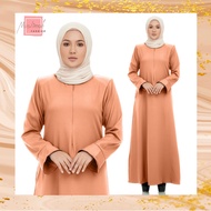 JUBAH ZAYNA BY MUSLIMAH FASHION (BLUE SERIES &amp; PEACH PLAIN)