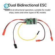 Dual-Channel Bidirectional Brush ESC Speed Controller RC Model Boat Tank Crawler Vehicle 2S 3S Li-io