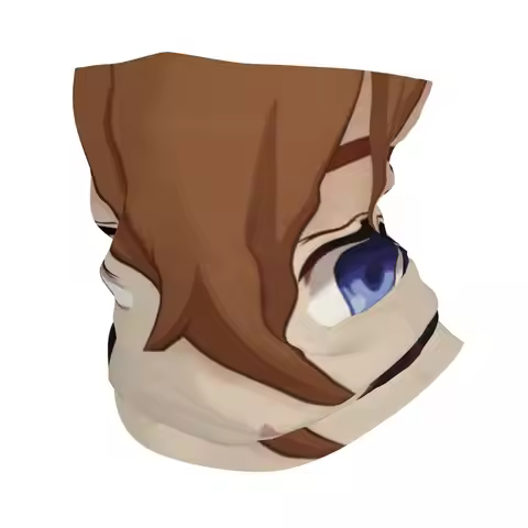 Childe Tartaglia Face Meme Bandana Neck Cover Printed Genshin Impact Wrap Scarf Face Mask Cycling fo